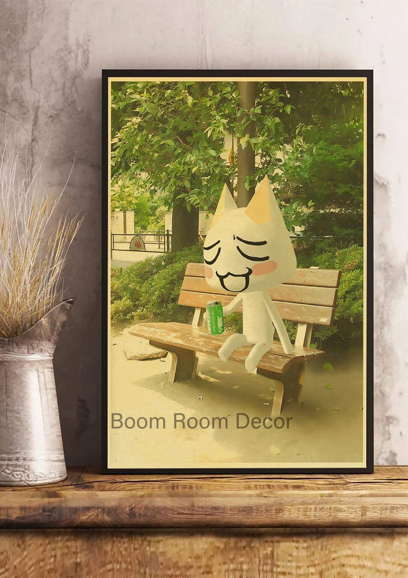Inoue toro CUTE Cat Poster Home Room Decoration Kraft Paper Poster Game  Drawing Wall Art Good Quality Wall Stickers - AliExpress