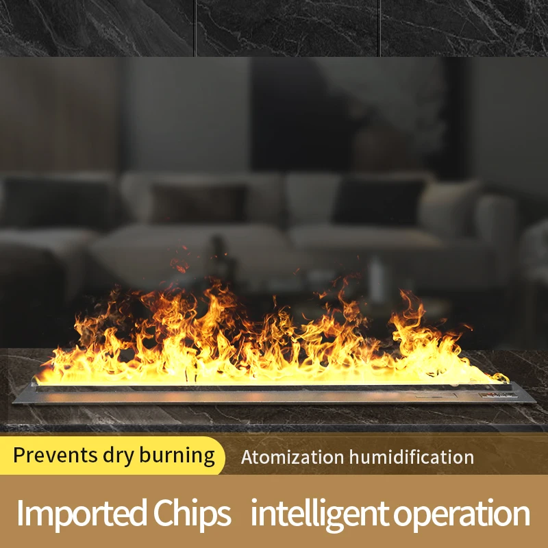 Modern remote control electric fireplace Mute water mist electric Home decorative humidifier 3d simulated flame steam fireplace 3