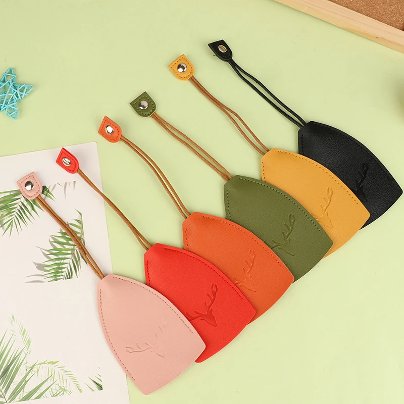 Christmas Elk Key Box Cute Pull Out Key Wallets PU Leather Case Pull Type Pocket Holder For Keys Leather Keychain 1Pc key case