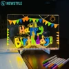 LED Note Board Night Light with 7 Colors Pen Lighted Acrylic Drawing Board Glowing Message Marker Board For Office School Home 1