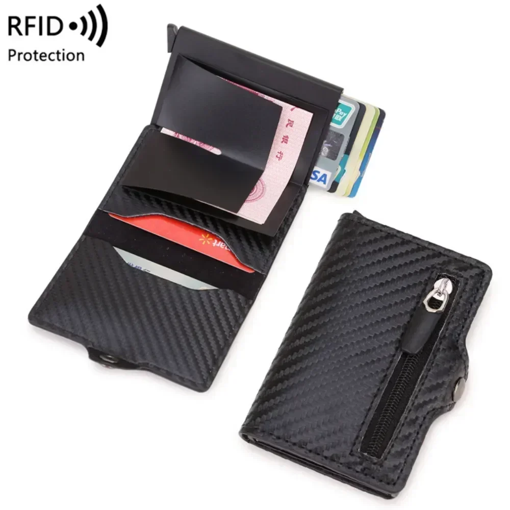 Carbon Fiber Rfid Blocking Protection Men Id Credit Card Holder Wallet Leather Metal Business Bank CreditCard Cardholder Case Leather Wallet Wallet Card Holder Card Holder Credit Card Holder Credit Card Wallet Card Wallet Id Card Holder Id Card Case Wallet Card Bag Business Card Holder