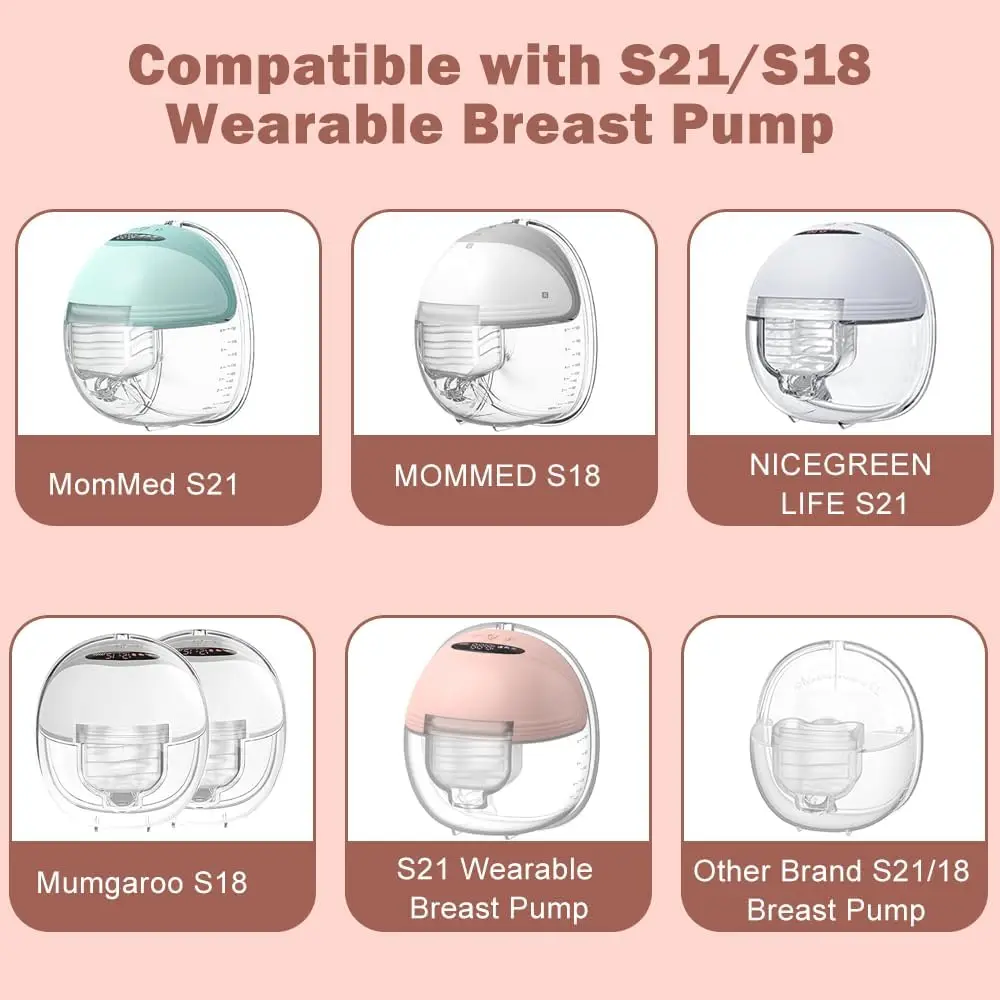 Duckbill Valves and Diaphragm Compatible with MomMed S21/S18,TSRETE S21 Wearable Breast Pump Replacement Parts