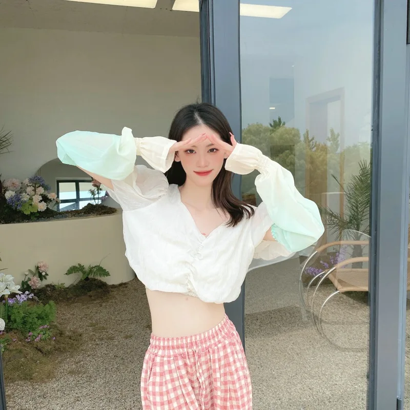 Summer Gloves Long Fingerless Gloves Pure Color Sun Protection Sleeves Gloves Thin Arm Sleeve Sunscreen Breathable F