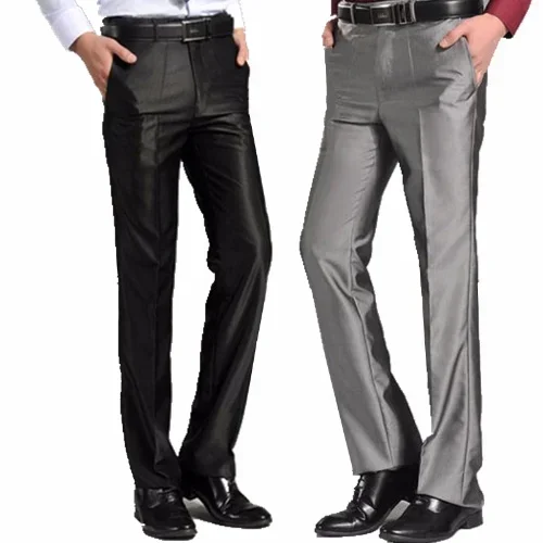 2024 Men's Spring Autumn New Business Casual Pants Male Straight Slim Fit Trousers Men Bussiness for Office Stretch Pants A249 5