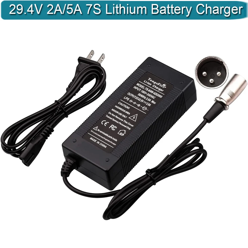 29.4V 2A Charger for 29.4V 24V 7S only Lithium Battery XLR Electric Mobility and Power Chair Wheelchair Chargers