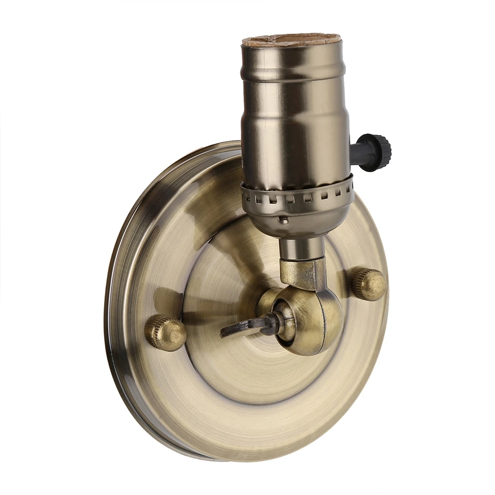 E26 E27 Lamp Base Vintage Wall Light Holder Socket with Switch for Home Bedroom Dining Room Decoration 220V lamp holder,lamp bulb holder,lamp base,led lamp base