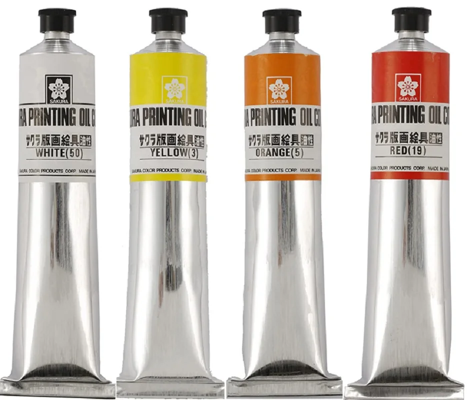 SAKURA 오일 컬러 튜브 전문 인쇄 잉크, 아크릴 안료, 일본 , 100ml