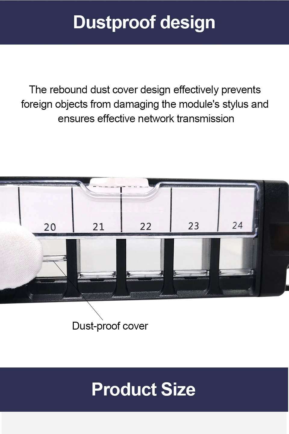 24-Port Dustproof And Durable Shielded Patch Panel For Connecting CAT5e, CAT6, CAT6A, CAT7, CAT8 networking tools