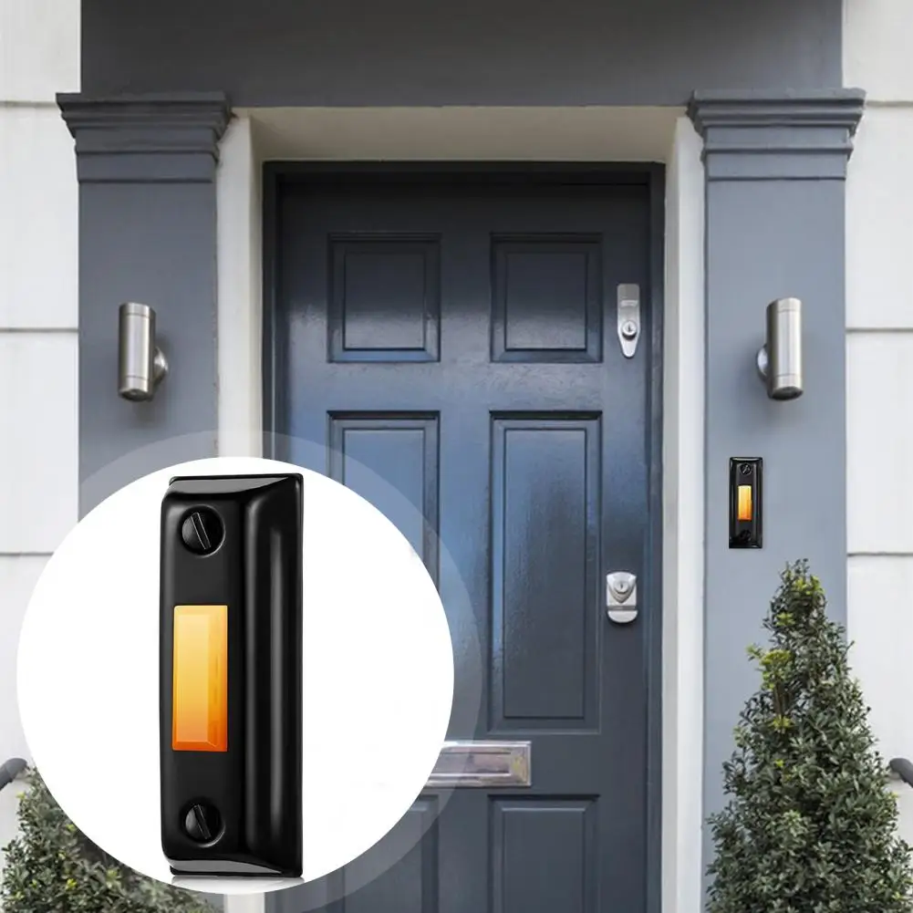 

Doorbell Button with Warm Yellow Light Vintage Metal Doorbell Switch with Warm Yellow Light for Simple Installation for Home