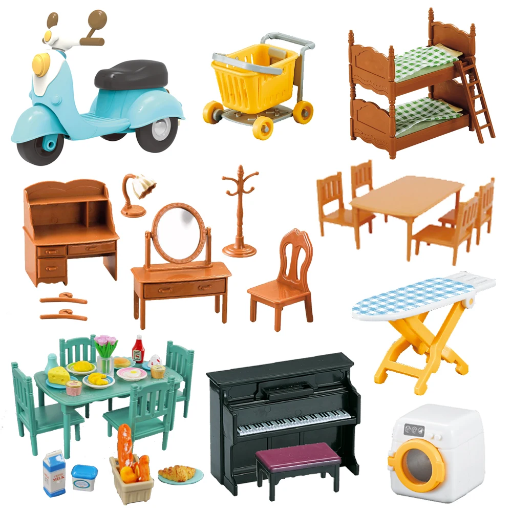 Muebles Miniatura Mini Puertas Y Ventanas De Madera - 5 Piezas