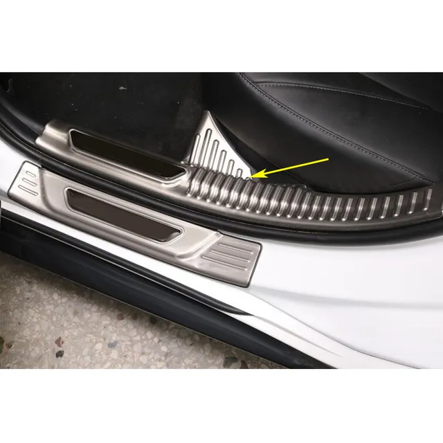 Styling Stainless Steel Pedal Door Sill Scuff Plate Inner Threshold Bumper