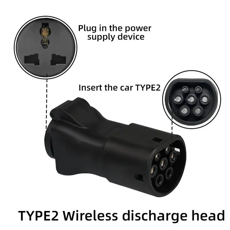 V2L Electric Car Charger Adaptor Socket for BYD Discharge 16A 3.5kW Type 2 ev charger