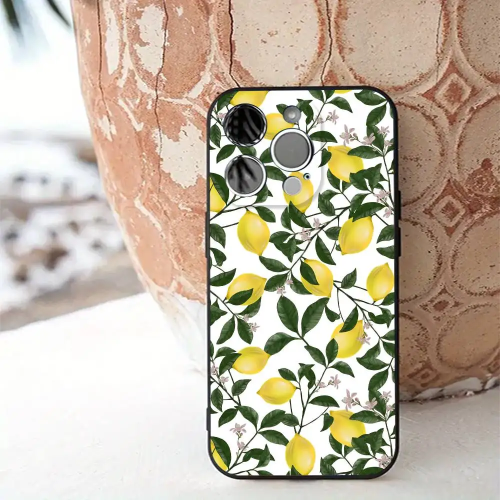 Summer Fruit Lemon Shockproof Silicone Phone Case Cover