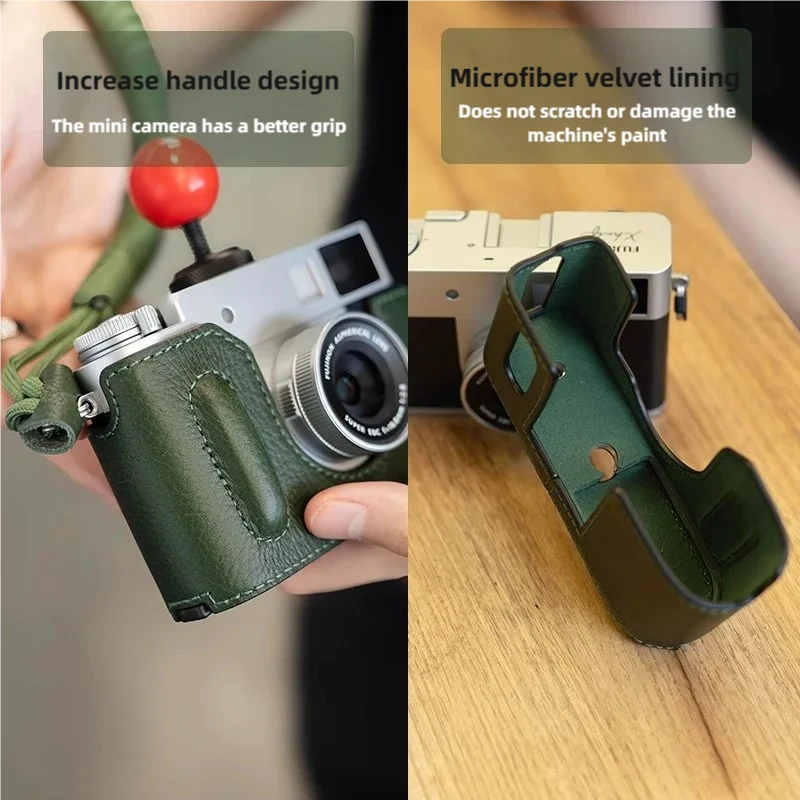 MUZIRI KINOKOO Étui Pour Appareil Photo Fuji X Half Camera, étui De