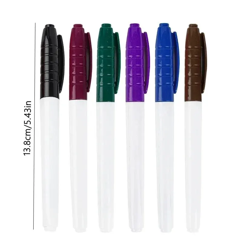 Color Marker Pens Marker Pens Whiteboard Pens Dry Erase Markers 12Colors/set Ultra Fine Tip 0.5mm Dry Erase Markers Erasable Whiteboard Markers For School Office Planning White Board Marker