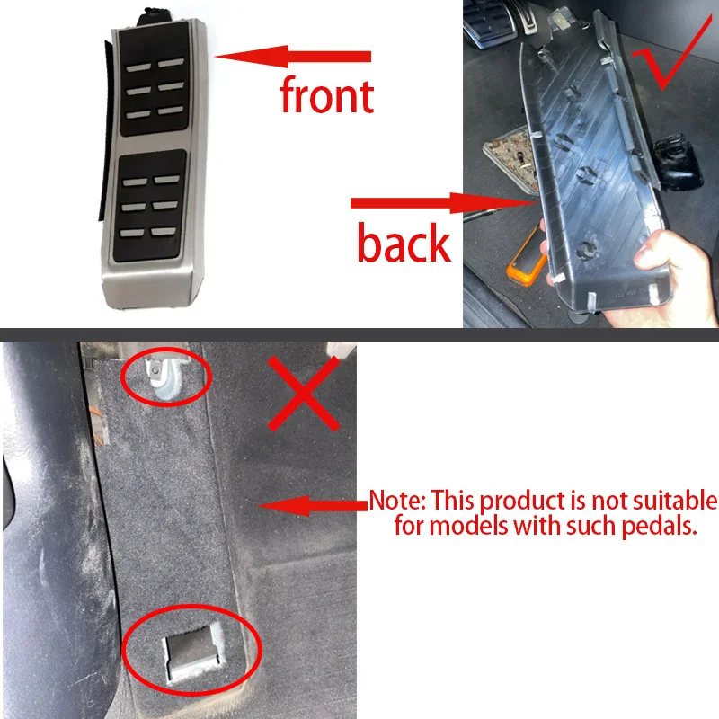 Copripedali In Acciaio Inox Per Auto – Compatibili Con Q5 80A 2018-2022, Set Da 3 Pedali Per Freno E Acceleratore, Accessori Auto