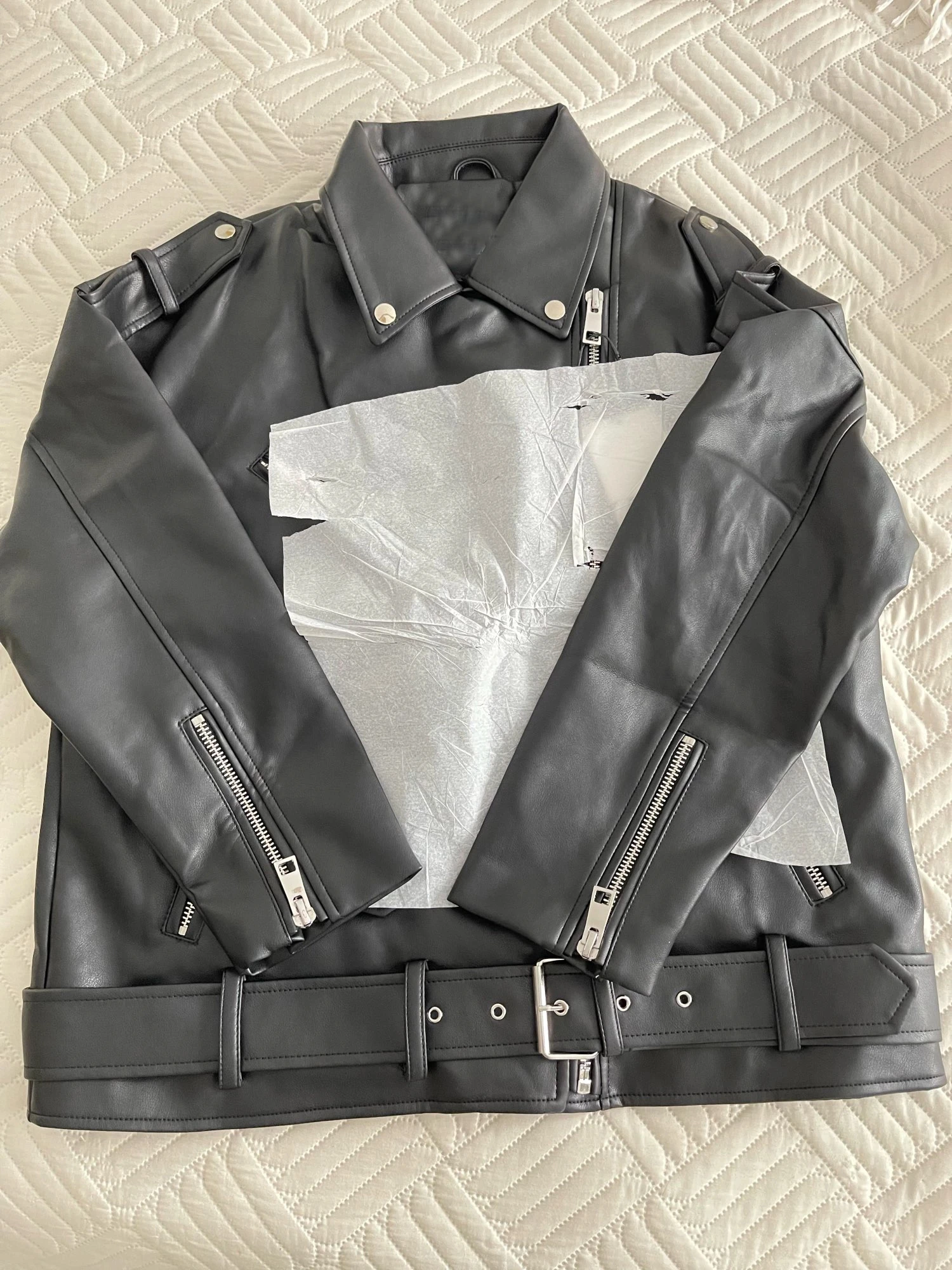 2024 Faux Leather Jacket Women Casual PU Loose Motorcycle Biker Coat  Female Streetwear Oversized Outwear Korean Chic Autumn New