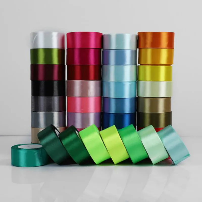 Satin Ribbons 25yard/roll 6mm 10mm 15mm 20mm 25mm 40mm 50mm Crafts Bow Handmade DIY Gift Box Wrap Party Wedding Decorative