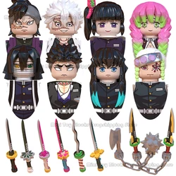 WM6137 WM6116 Demon Slayer Building Blocks Mini Action Toy Figures Genya Sanemi Kanao Mitsuri Tengen Obanai Muichirou Kids Gifts