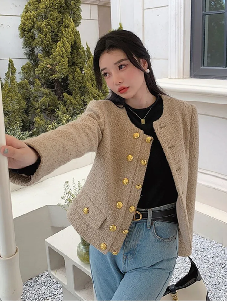 Women Tweed Suit Jackets Runway 2022 Autumn Fashion High Quality