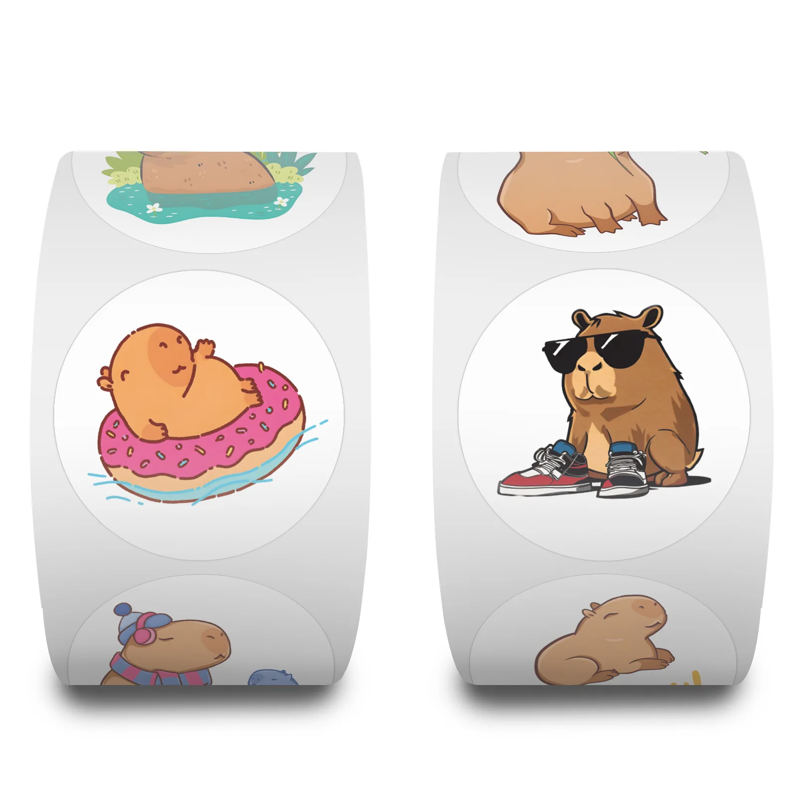 Cute Plump Capybara Cartoon Animal Stickers Pack