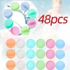 48pcs Reusable Water Fighting Balls Adults Kids Summer Swimming Pool Silicone Water Playing Toys Pool Water Bomb Balloons Games 1