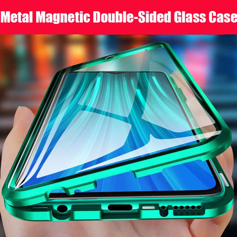 Magnetic Double-Sided Glass Snap Lock Phone Case with 360° Full Protection