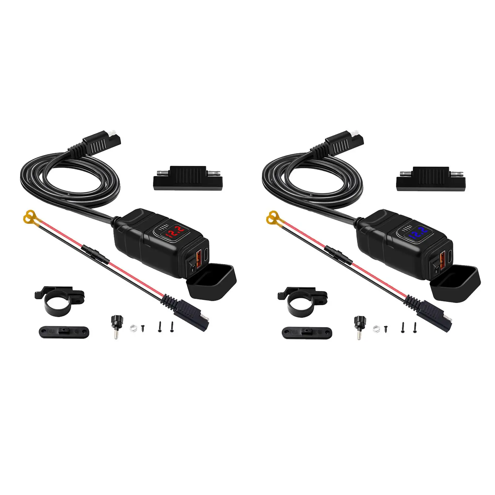 

Motorcycle USB Charger Type C PD and.0 Fast Charging SAE to USB Adapter