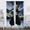 BleachS Blackout Curtain for Room 2 Panel Anti-mosquito Curtains 2 Pieces Shades Tulle for Bedroom Partition Living Kitchen Home 2