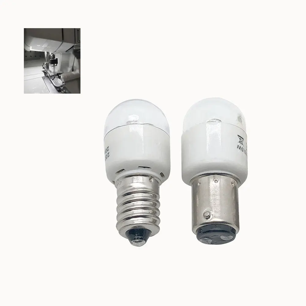 1Pc BA15D E14 Sewing LED Bulb Home Household Sewing Machine Parts For Singer Juki Pfaff Janome Brother AC 190-250V 0.5W 47-63Hz