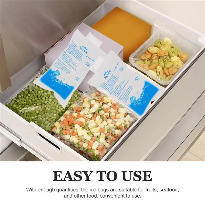 Ice Pack 30pcs 400ml Reusable Water Injection Icing Cooler Bag Drinks Refrigerate Food Keep Fresh Gel Dry Ice Pack