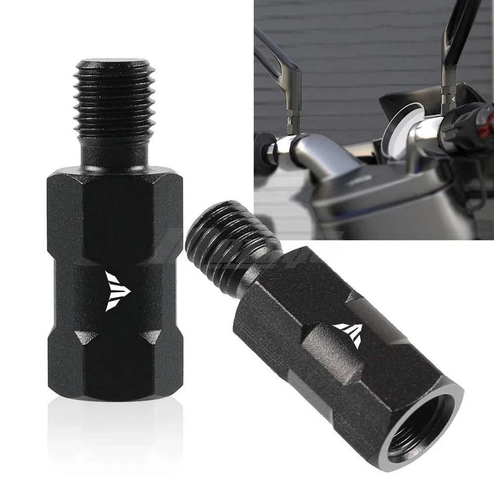 For Yamaha MT07 MT09 TRACER GT MT 09 SP MT-07 MT-09 2014-2024 Scooter Motorcycle Rear Mirror Adapters 10MM 8MM Clockwise Screws