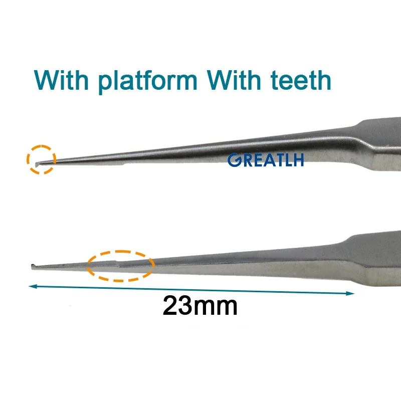 11cm Castroviejo Tying Forceps Ophthalmic Forceps with Teeth Ophthalmic Eye Instrument Stainless Steel Titanium Alloy