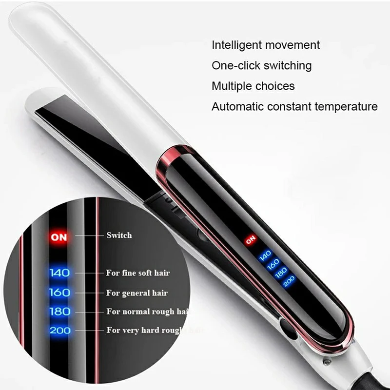 2024 Sale New Hair Straightener Flat Iron Curling Irons Electric Straight Ceramic Fast Warm-up Styling Tool For Wet or Dry Hair 5