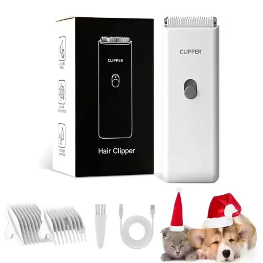 Dog Cat Home Hair Waterproof Clipper Portable Electric USB Rechargeable Pet Grooming Tools Low Noise Shaver Cordless Trimmer