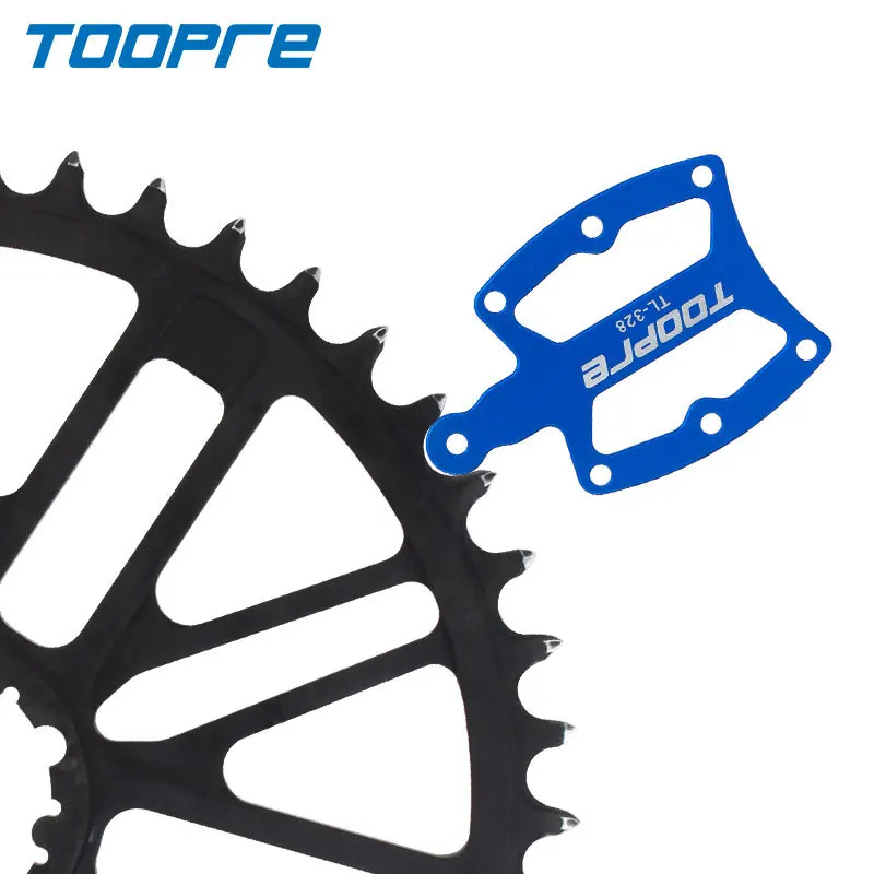 TOOPRE Bike Narrow Wide Chainring Wear Gauge Mountain Bike Single Crankset Wear Measuring Tool