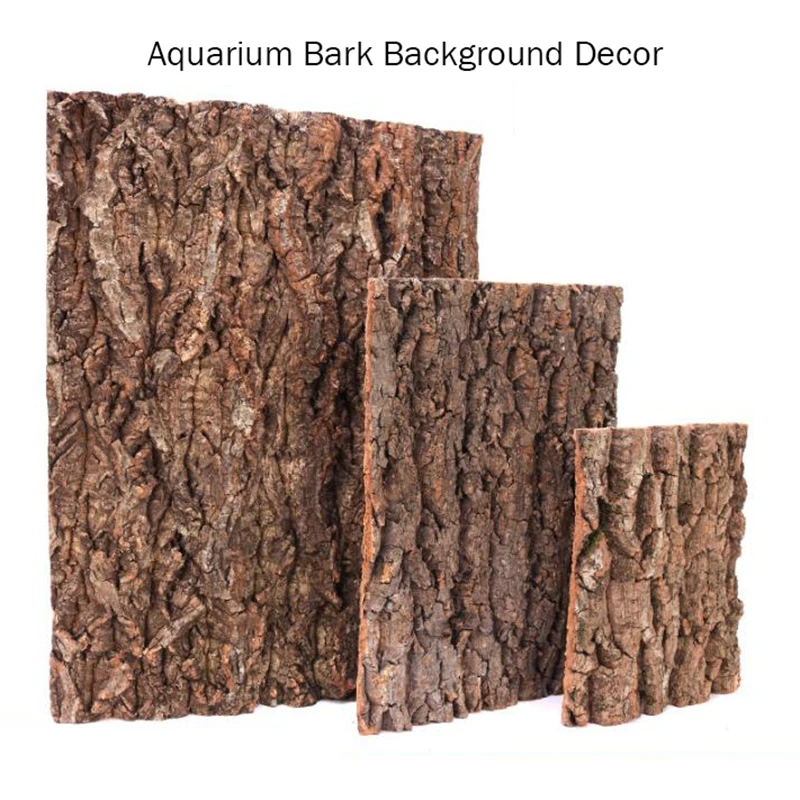 2Pcs Natural Tree Bark Aquarium Decoration Wood Artwork Decor