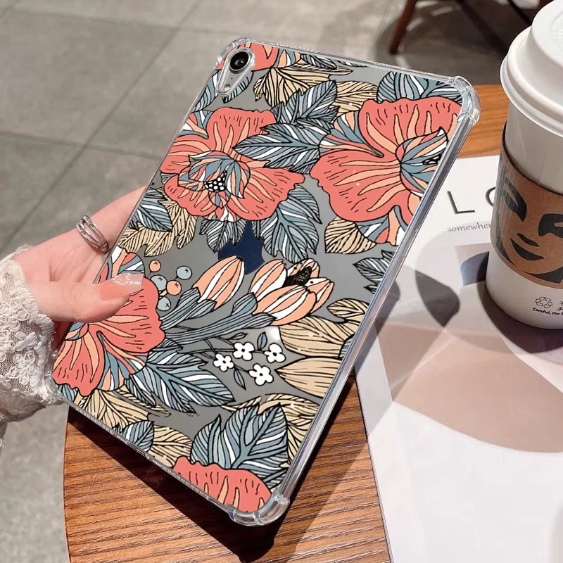 Retro Lindo Flores Capa para Samsung Galaxy Tab s6 Lite Case a8 s9 11 s7 s9 fe s7 s8 Além Disso 124 a7 Lite a9 Plus