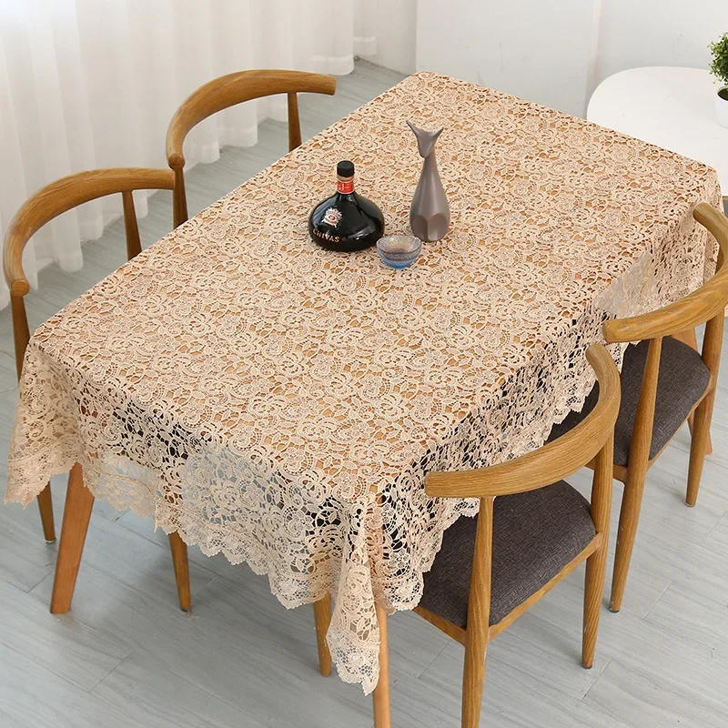 

Full Hollow embroidered tablecloth Water -soluble HEM lace in a European style wedding decoration