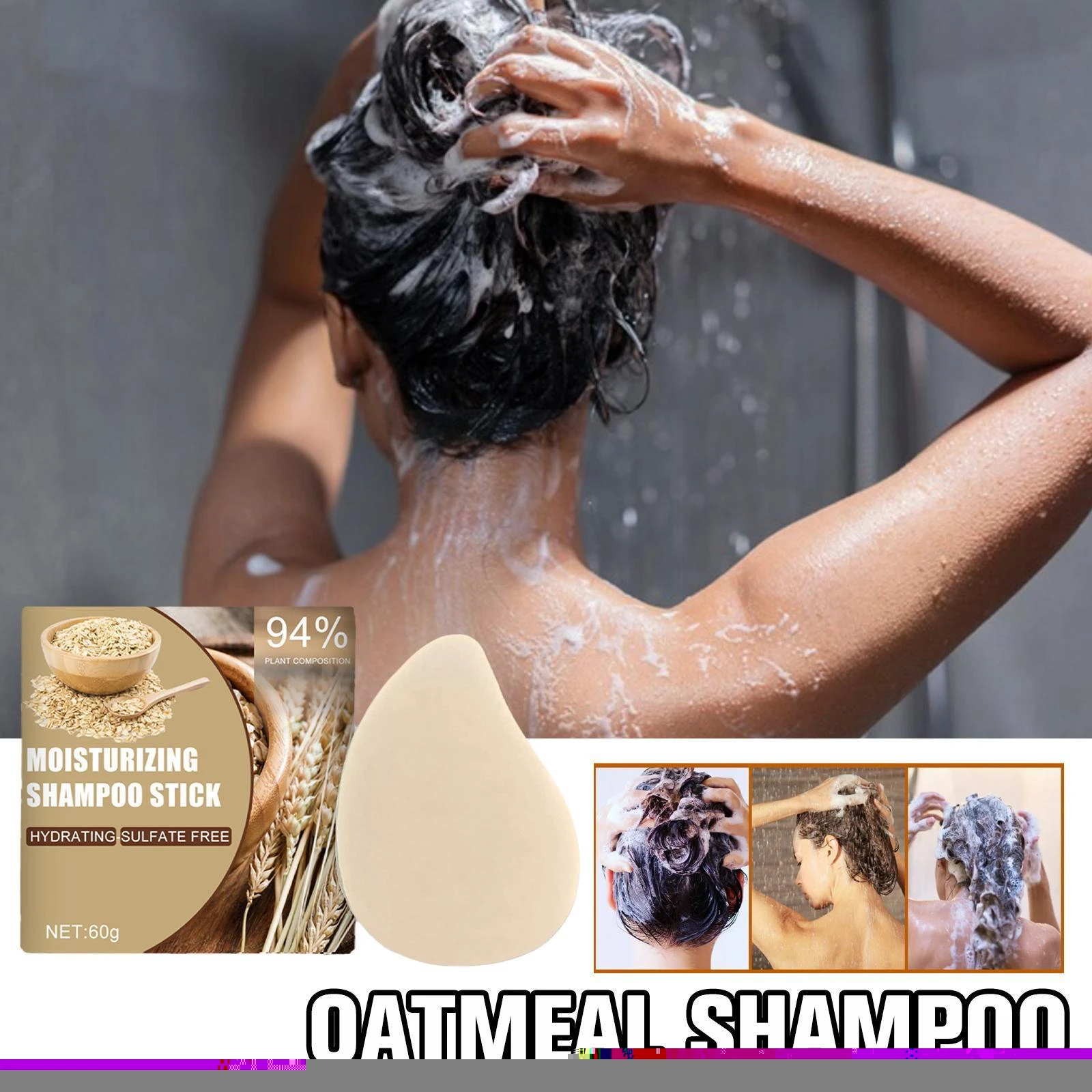60g Oatmeal Shampoo Soap Anti Hair Loss Promote Hair Damaged Bar Dry Anti  dandruff Repair Shampooing Hair Growth Hair Soaps J7A7| | - AliExpress