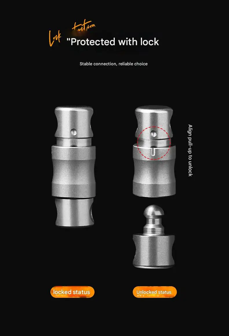 Titanium Alloy Quick Release Keychain 360° Rotatable unboxing Buckle Anti Stripping Dog walking Lightwei Safety With Lock design