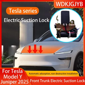 Per Tesla Model Y Juniper Launch 2025 Serratura elettrica con chiusura morbida Coperchio della scatola del bagagliaio anteriore Adsorbimento automatico Chiudiporta di aspirazione