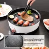 220V MultiCooker Electric Frying Pan Househould Barbecue Fried Steak Fish Omelette Frying Pan Non-stick Electric Machin EU Plug 3