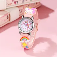 New Style CHILDREN'S Watch Love Rainbow Pony Kid Quartz Watch Plastic Strap 1