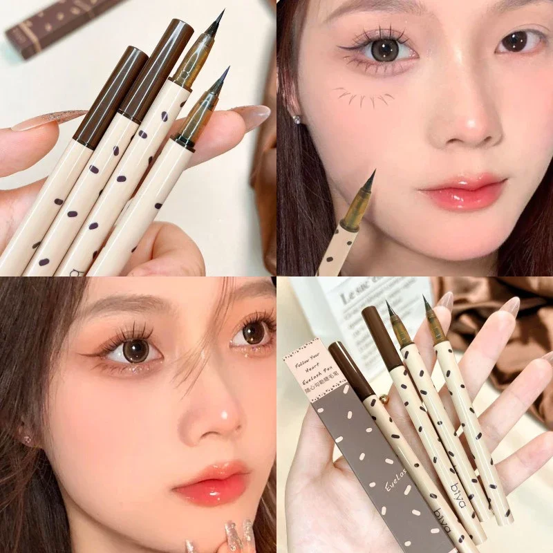 Ultra-fine Liquid Lying Silkworm Eyelash Pen Matte Brown Gray Eyeliner Highlighter Pencil Smooth Lasting Eye Shadow Stick Makeup liquid eyeliner,eyeshadow stick,eye makeup set,eyeshadow pencil,eyeshadow pen,makeup kit,eyeliner pencil,makeup pen,eyeshadow eyeliner,liquid eyebrow pencil