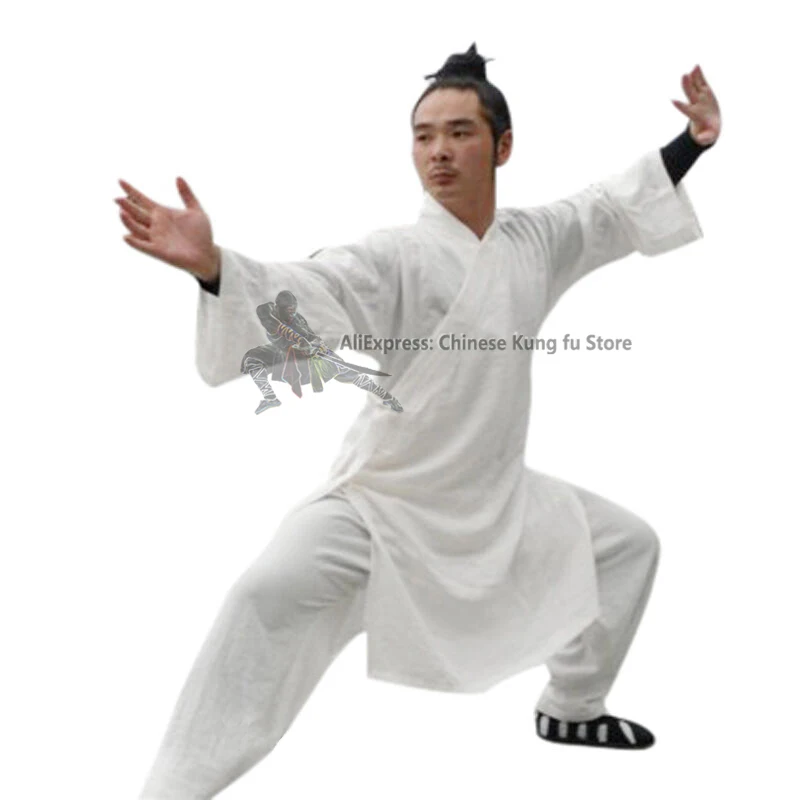 Custom Make 25 Colors Long Vest Tai chi Uniform Shaolin Monk Kung fu Wing Chun Taoist Suit Need Measurements