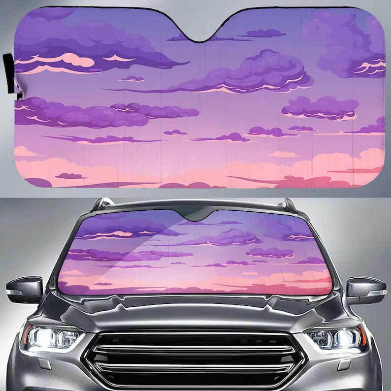 

Солнцезащитный козырек для автомобиля в стиле аниме Pastel Sky-чехол на лобовое стекло для автомобиля-милый солнцезащитный козырек-автомобильные аксессуары-милый автомобильный Декор-
