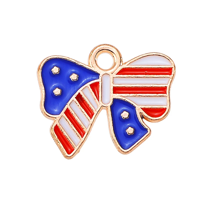 21 Stile USA Unabhängigkeit stag Flagge Legierung Anhänger Charme für Schmuck machen DIY Frauen Ohrringe Armband Zubehör Party Geschenke – Detail 6