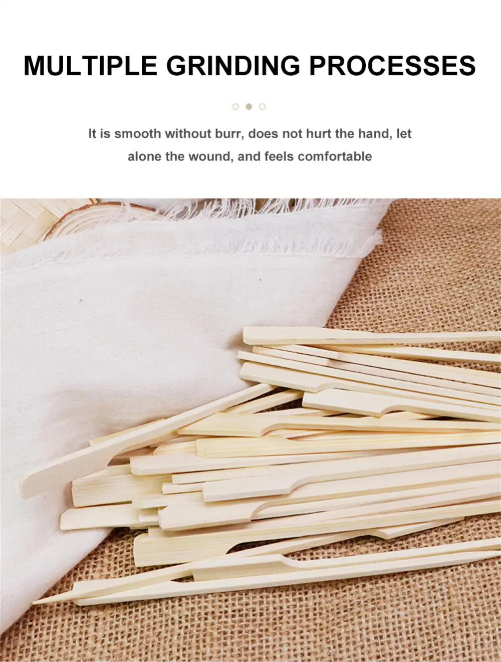 100PCS BBQ Bamboo Stick Mini Ice-sugar Gourd Bamboo Web Celebrity Small Strings Of Fruit To Sign The Kanto Cook Stick barbecue skewers barbecue tools