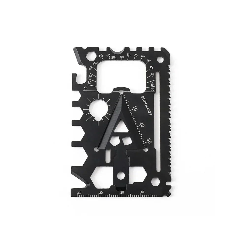 Outdoor Portable 18 in 1 Card Knife Wildlife Survival Equipment Lifesaving Card Multi purpose and Multi functional Tool Portable